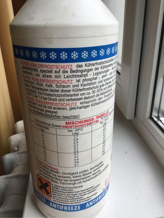 Антифриз Alpine Kuchlerfostschuts желтый концентрат . Оригинал