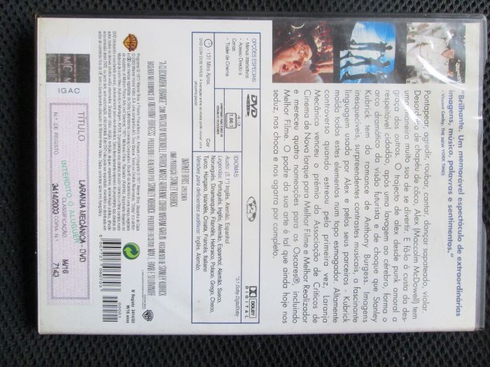 4 DVD de Stanley Kubrick, como novos ou novos