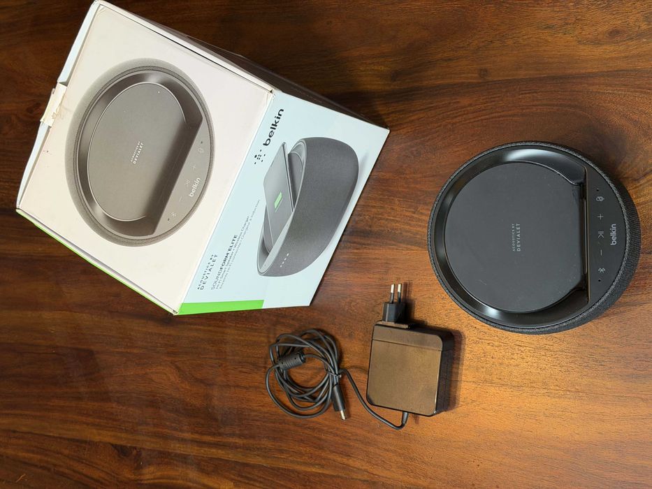 Belkin SoundForm Elite Devialet — Coluna Hi-Fi + Carregador Wireless