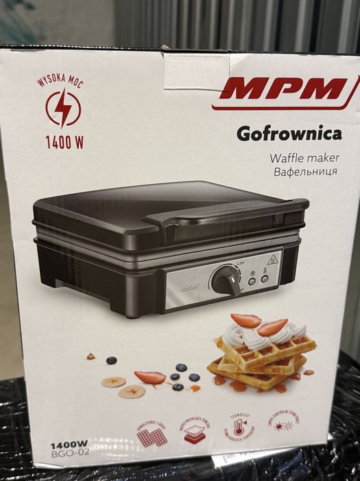 Gofrownica MPM BGO-02  1400W Regulacja temperatury, paragon,  Wrocław