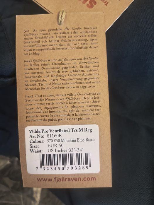 spodnie trekkingowe Fjällräven Vidda Pro Ventilated Regular