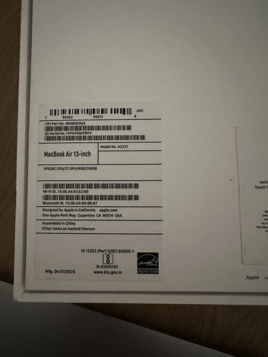 Ідеальний стан ‼️ Apple Macbook air m1 2020