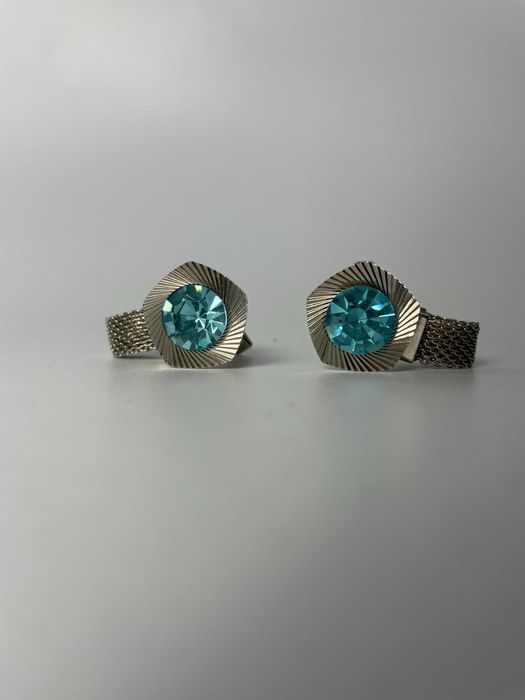 Eleganckie spinki retro do koszuli do mankietów – glamour prl vinatge