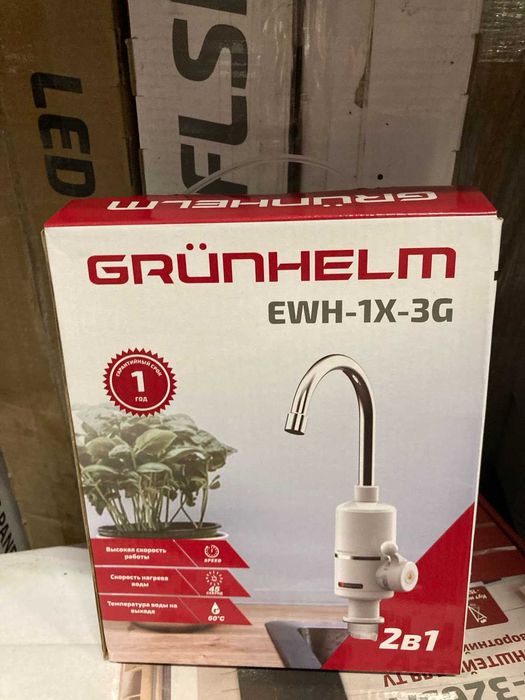 Електронагрівач проточної води - EWH-1X-3G (GRUNHELM)