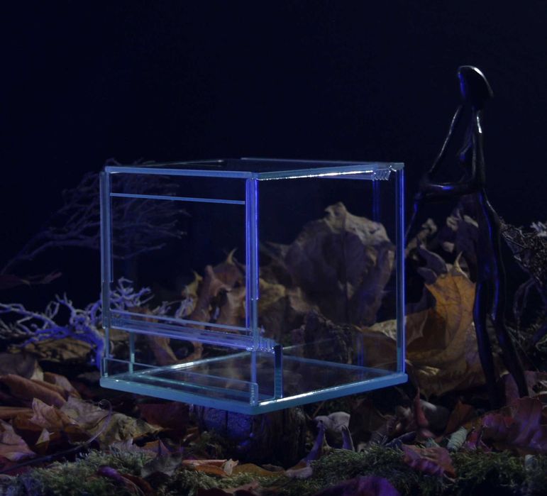 Profesjonalne terrarium 12x12x12cm szkło potrójna wentylacja EKO
