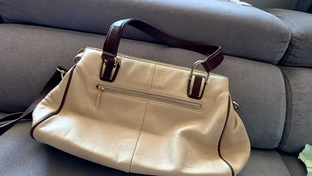 Torebka Kazar jasnobeżowo-brązowa