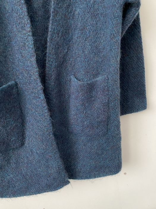 Uterque długi wełniany moherowy sweter kardigan puszysty premium