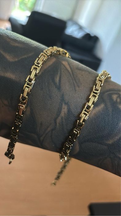 Złoty łańcuszek splot krolewski NOWY