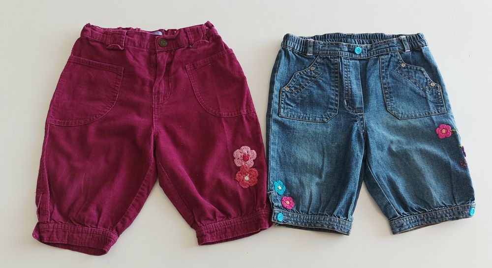 Zestaw spodenek 3/4 dla dziewczynki roz 80-86