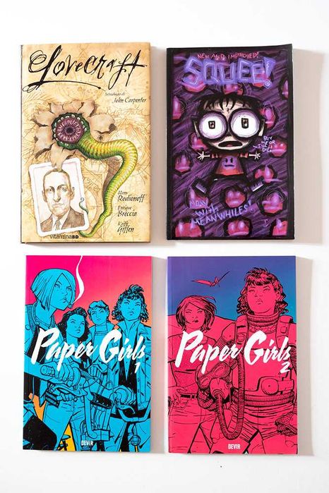 Livros de BD - Paper Girls, Lovecraft e Squee!