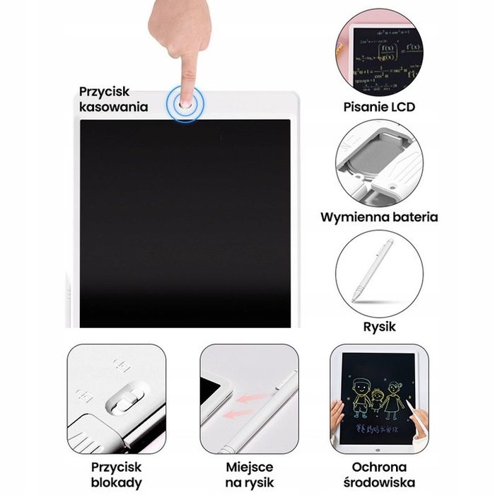 alilo magiczna tablica tablet dla dzieci do rysowania znikopis 3+