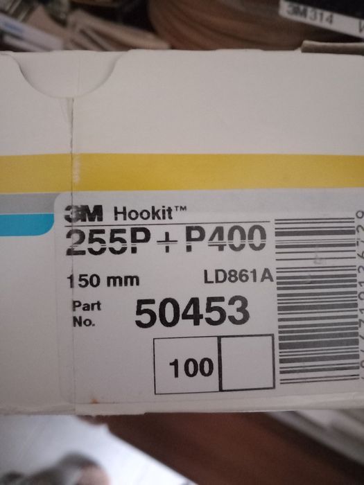 Lixas 3M hookit 255P P80 ou P400 - 100 unidades