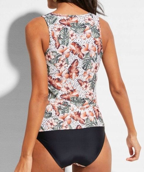 B.P.C top tankini wzór roślinny 50.