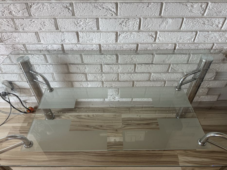 Szklany stół 120cm x 65cm x 55cm