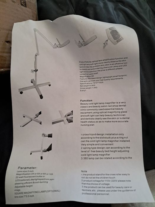 Lampa kosmetyczna stomatologiczna nowa