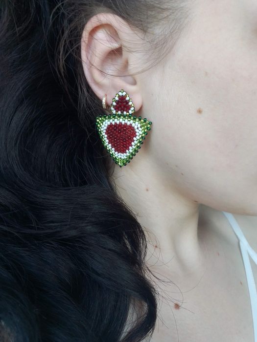 Сережки з бісеру
