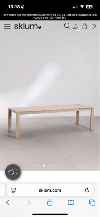 Mesa jantar madeira extensivel SKLUM