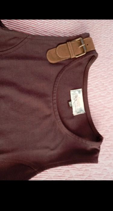 Vestido castanho Bershka