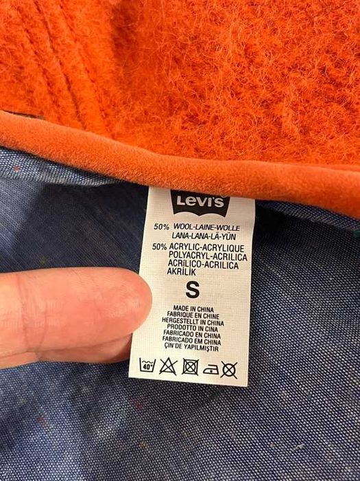 Levi's Wełniany Pomarańczowy Beret