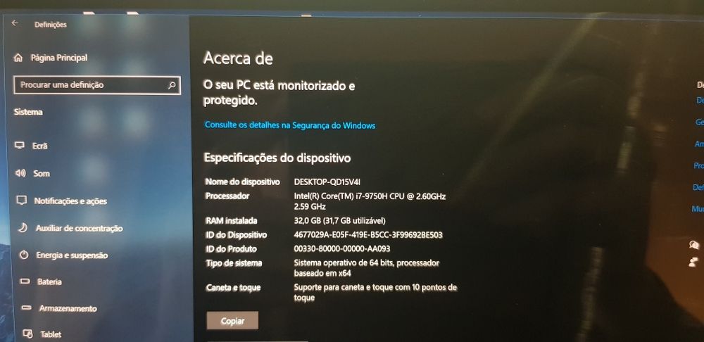 Dell XPS 15 7590 OLED 4K touch 16Gb Ram