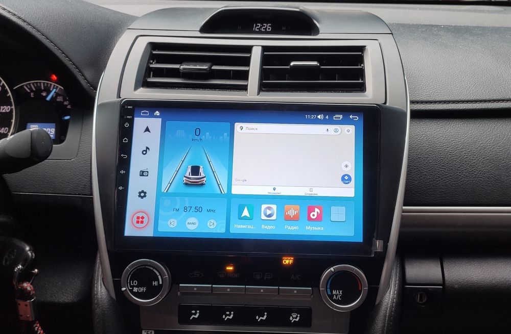Магнитола мощная Toyota Camry USA 2012-2014, с CarPlay+QLED 8 ядер 4G