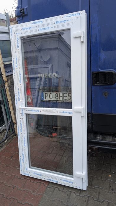 KR HAUS drzwi 90x190 zewnętrzne nowe zaniżane pcv okna drzwi POZNAŃ