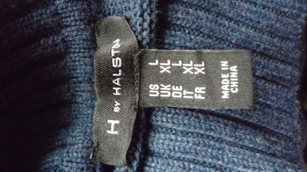 Halston- długi damski golf  r; XL