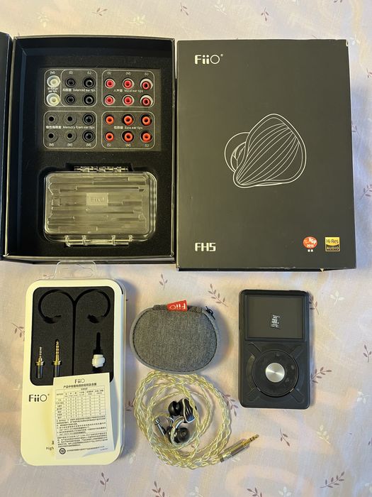 Наушники FiiO FH-5 кабель FiiO LC-RD и плеер FiiO X5 gen.1