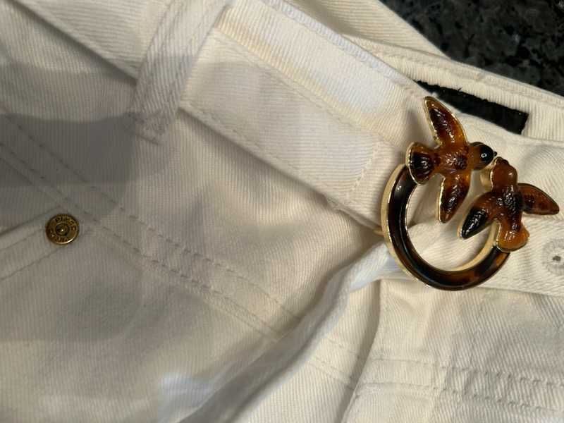 Spodnie jeans oryginalne Pinko z mega paskiem r.31