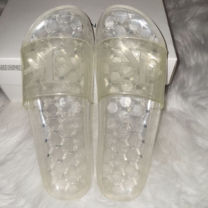 Przezroczyste Klapki Calvin Klein Jeans r 40 26.5 cm Clear