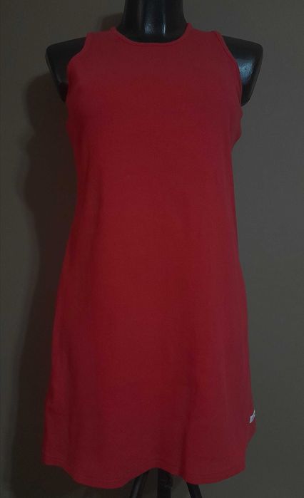 Sukienka czerwona prążkowana Terre de Marins S M