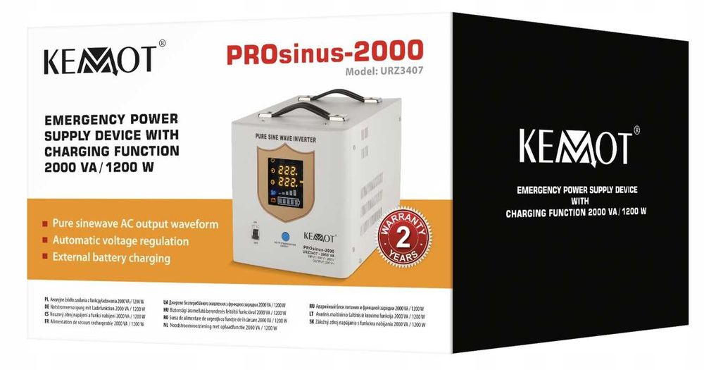 Інвертор 2000W Kemot ДЖБ ИБП Джерело безперебійного живлення. Инвертор