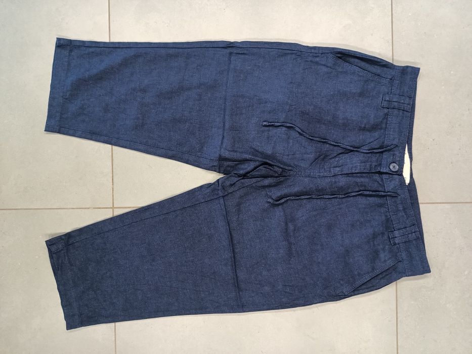 Spodnie rybaczki damskie Crop Next roz. 40 L letnie len 55% i wiskoza 45% luźne