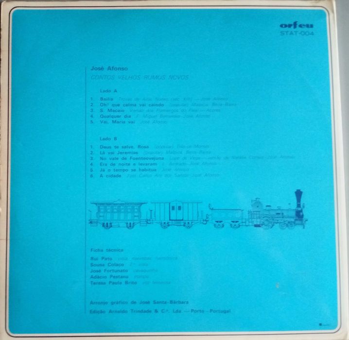 José Afonso	- - - - -		Contos Velhos, Rumos Novos	- - - - -	LP