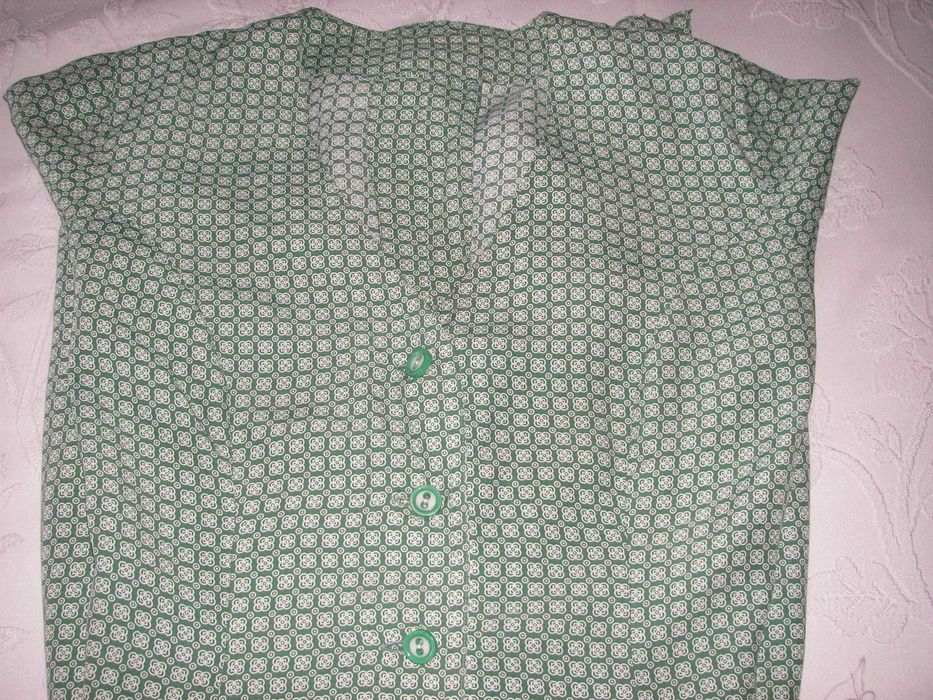 Vestido Verde e Branco