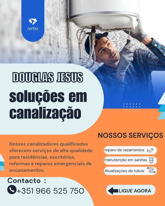 Canalização, desentupimento, limpeza de telhado e jardimns