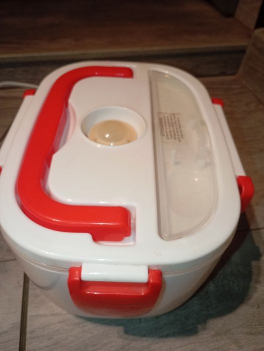 Elektryczny lunch box. Podgrzewacz do żywności 40W BEPER biały,czerwon