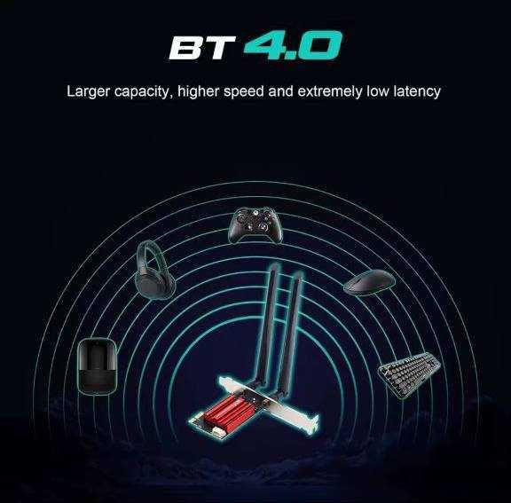 WiFi PCI-E сетевая карта FENVI 1200 Мбит/с + Bluetooth4.0