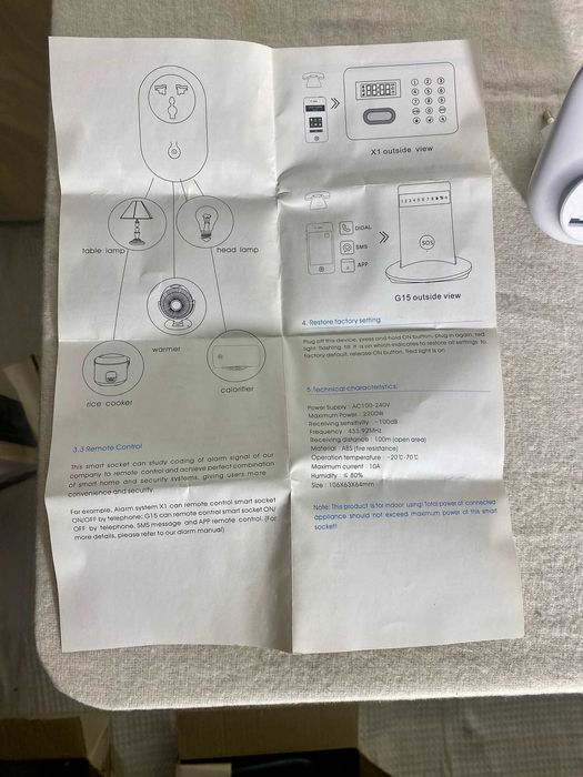 Kit Alarme Sem Fios KERUI Completo - GSM / Wi-Fi com Detetor de Fumo