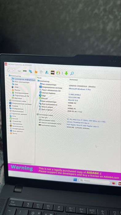 Ноутбук Lenovo ThinkPad X13 Gen 4 i7-1365