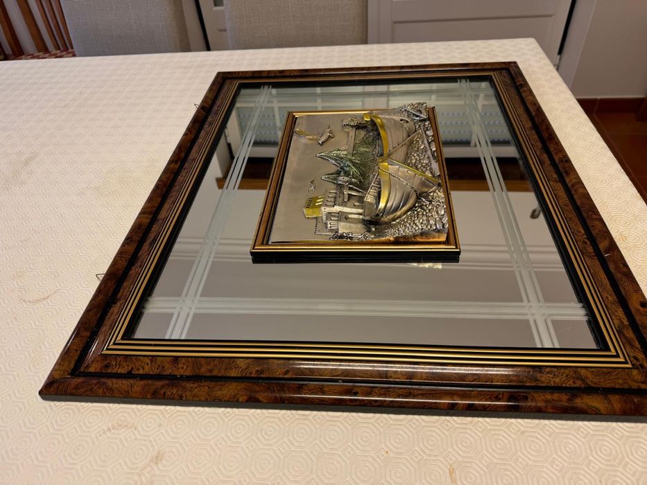 Quadro em bronze trabalhado italiano
