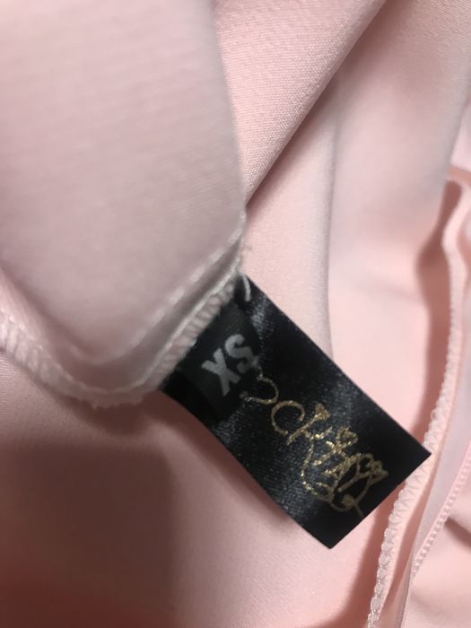 Sukienka elegancka, XS, pudrowy róż na komunię, wesele