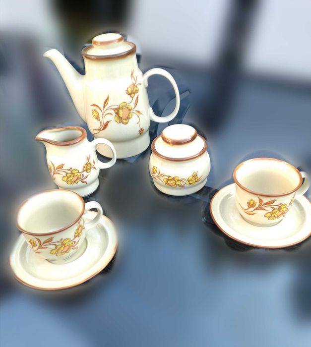 Serwis kawowy porcelanowy Pruszków PRL