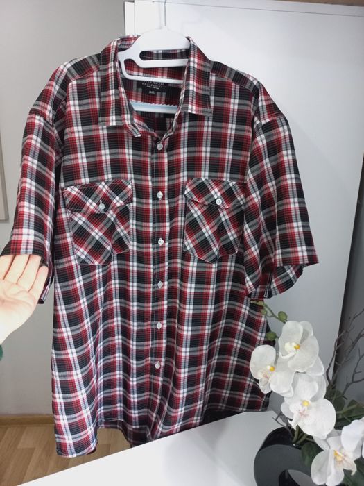 Koszula męska w kratkę 3xl. Nowa 100 bawelna