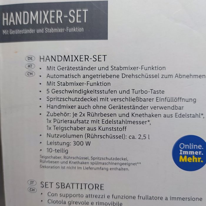 Mikser ręczny z misą SilverCrest 300 W