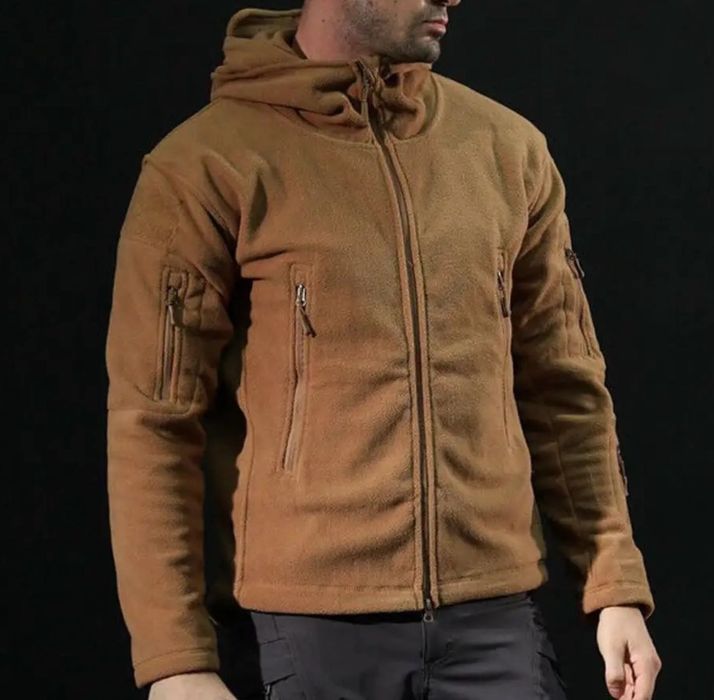 Флісова кофта фліска бомбер сіра чорна флиска флисовая черная серая