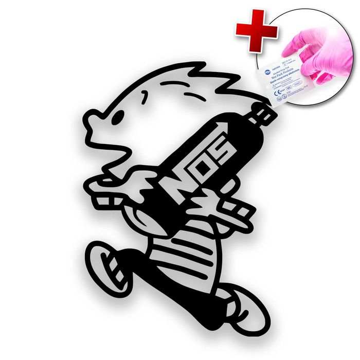 Naklejka NOS GUY - 14x10cm - na telefon, laptop, samochód