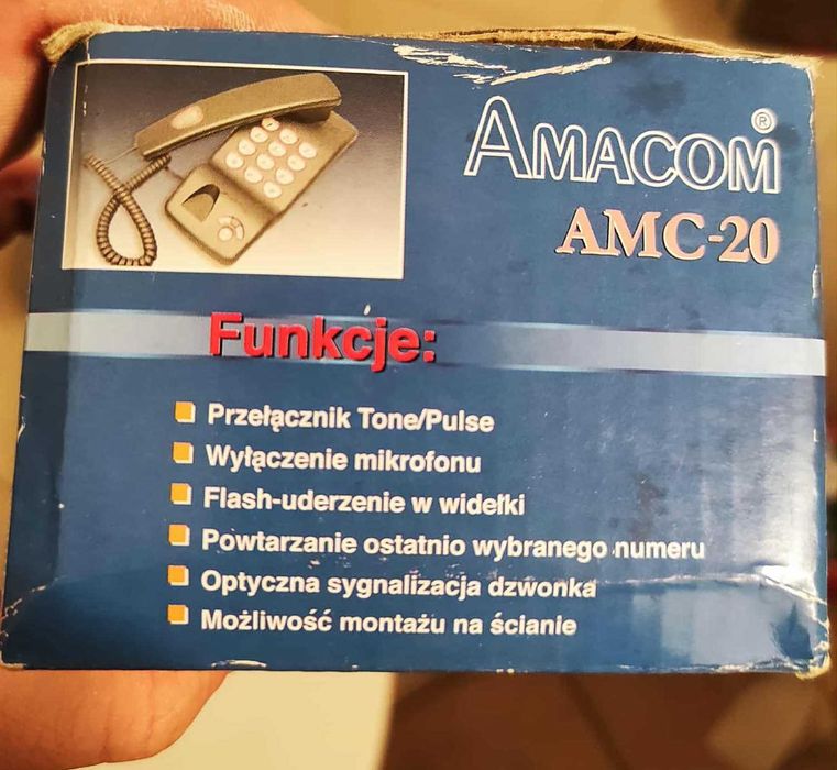OKAZJA! ANTYK! Stacjonarny przewodowy telefon AMACOM AMC-20