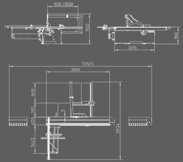 Piła formatowa Z 400 X-1 1500mm elektromotoryka lewy wyświetlacz