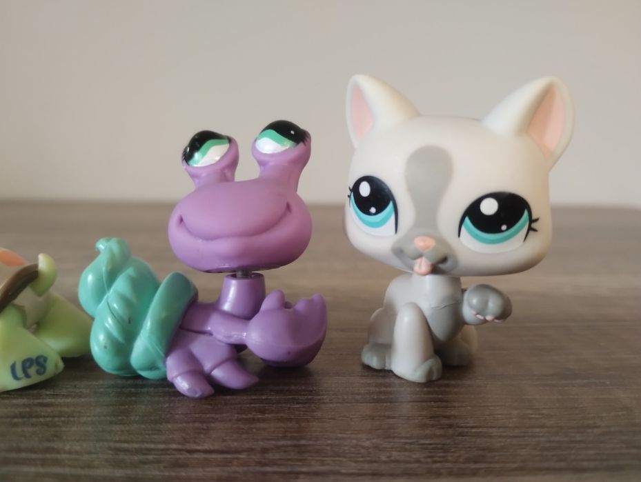 Littlest Pet Shop figurki krab żółwik skalar kotek